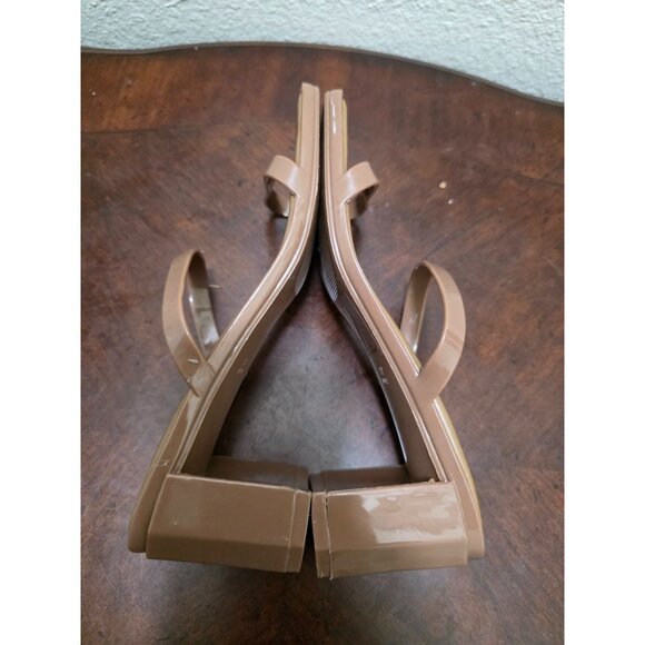 Jeffrey Campbell Tan Strappy Square Toe Block Heel Sandals Womens Size 7 - Picture 7 of 11